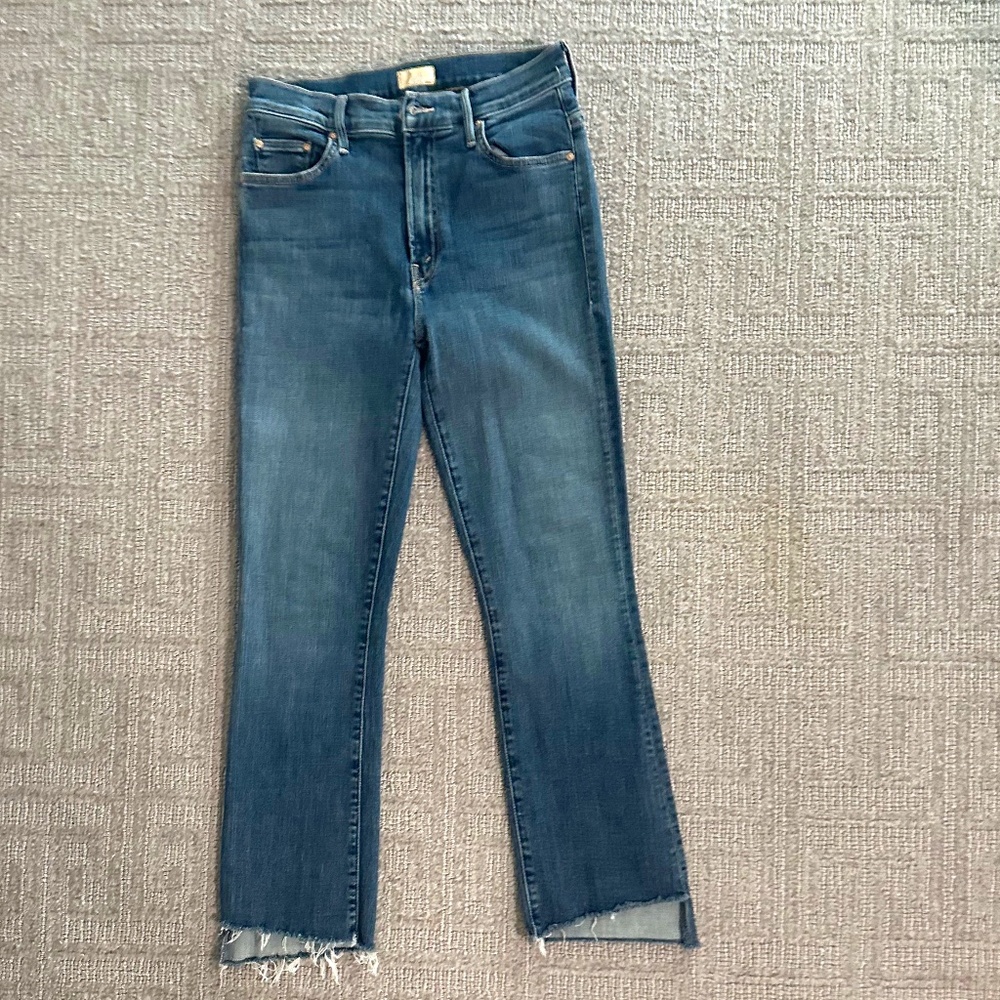 MOTHER Denim Hi-lo raw hem